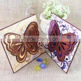 Unique 2016 Butterfly Shape Wooden Wedding Invitation Card With Hot Foil Words thumbnail-2