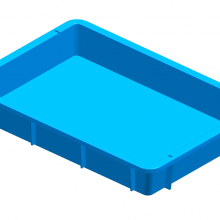 Anti-static plastic tray electronic parts storage turnover plastic tray components storage PP plastic black thickened square plate