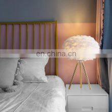 New Arrive Goose Feather Table Lamp For Hotel Bedroom Beside Table Lamp thumbnail-5
