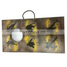 Lightweight Portable Solid Wood Framed Cornhole Bean Bag Toss Game Board Set