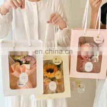 Custom Logo Cardboard Gift Sliding Box Drawer Paper Box With Clear Window for Flower Packaging thumbnail-3