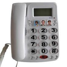 Landline Phone Analog Telephone With Display Shinny Surface thumbnail-4