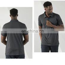 Wholesale New Style Men's Casual Gym Fitness Polo Shirt Ice Silk Quick Dry Workout Sports Active Running Short Sleeve T-Shirt thumbnail-4