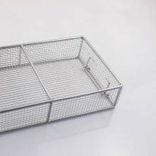 304 316 316L Stainless Steel Metal Wire Mesh Sterilization Basket Medical Ultrasonic Cleaning