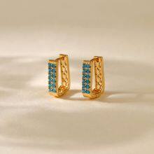 KMJ Sensitive Skin Friendly 18K Gold Plating Tarnish Resistance Brass Earrings thumbnail-1