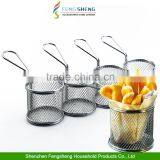 Mini Chrome Chip Fryer Serving Food Presentation Basket by Kitchen Stars thumbnail-1