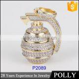 Guangzhou Jewelry Manufacturer Custom Fashion 925 Sterling Silver AAA CZ Various Hip Hop Pendant Jewelry thumbnail-6