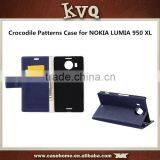 for Lumia 950 XL Crocodile Skin Wallet Leather Flip Cover Case