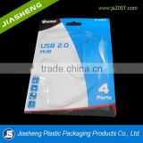 sliding card plastic blister packaging with printed card for data line and USB blister packaging