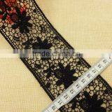 Black Color Rayon Emboridery Lace for Ladies Dress ---- H1553 thumbnail-3