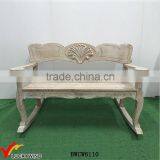 Unique Antique Wooden Double Rocking Chair for 2