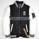 nylon varsity jacket,custom wool nylon varsity jcaket,customized baseball wool body leather sleeves varsity jacket