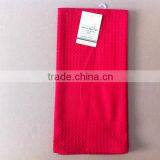 China Custom Plain Red Waffle Tea Towel TY396 thumbnail-1
