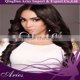 Middle Part Cheap Cambodian Wavy Hair Front Lace Wigs