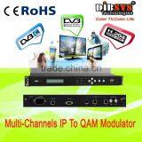 16ch DVB-C IP to RF modulator with multiplex and scrambler