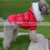 Adorable Hot Red Cotton Fleece Pet Clothes for Dogs thumbnail-1