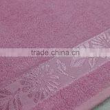 China Wholesale Market Cotton Solid Color and Jacquard Border Bath Towels on Sale thumbnail-2