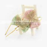 Unique Wavy Chiffon Hair Bows,Crochet Butterfly With Chiffon Bow thumbnail-1