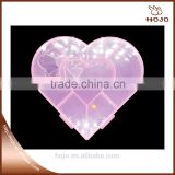 Plastic heart box 16x15cm colors for gilrs