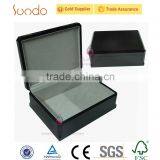 Glossy Classic Black Shoe Packing Boxes Wood