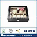 12 Grids Black Leather Watch Jewellery Display Case thumbnail-1