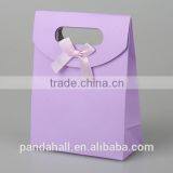 163x123mm Paper Gift Bags With Ribbon Bowknot Design(CARB-BP024-03)