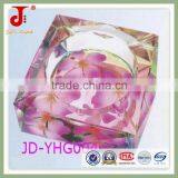 New Design Mordern Square Rectangle Engraved Crystal Ashtray thumbnail-3