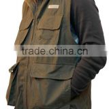 Customized Comfortable Camera Vest and SLR hooded Vest for Outdoor men with Army Green
