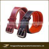 JANYO Professional Custom Double Pin Buckle Genuine Leather Gym Belt