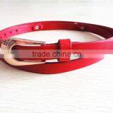 Red Skinny Genuine leather belts for women dress
