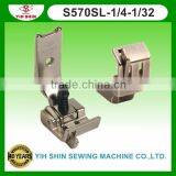 Industrial Sewing Machine Parts Sewing Accessories Brassiere Feet W/Guide Double Needle S570SL-1/4-1/32 Presser Feet