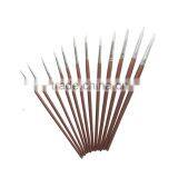 Natural Bristles Flat or Round Shape Wood Handle Artist Oil Painting Brush Set