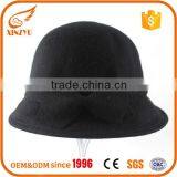 Custom wholesale fedora hats women black red wool bulk fedora hats