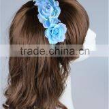 Manufacture Directly Sale Blue PE Flower Headbands for Girls thumbnail-2