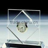 Crystal Clock With Cut Sheet for Souvenir Gift