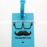 Soft PVC Luggage Tag Wholesale Glasses Print Cute Bag Tags
