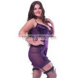 Plus Size Black Pure Silk Lingerie thumbnail-6