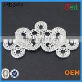 Beauty Lace Trimming Crystal Neckline Applique for Clothing Accessories thumbnail-4