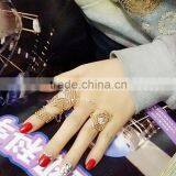Jewellery Gold Diamond Square Engagement Wedding Ring thumbnail-3