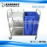 Kareway Stainless Steel Hospital Waste Cart With Wheels,hospital Cleaning Trolley thumbnail-1