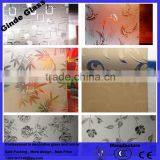 4-8mm Clear And Tinted Building Decorative Acid Etched Glass thumbnail-1