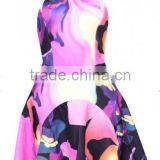 Multicolor Colorful Condole Belt Cross Back Square Neck Dress Summer Dresses for Women thumbnail-2