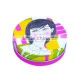 lovely small cute round tin box for wholesale