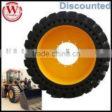 New Design Big Construction Tires Solid Wheel Loader Tyres 23.5x25 With Rims for Sale thumbnail-1