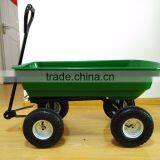 Four Wheel Garden Dump Usage Plastic Tray Tool Cart TC2145 thumbnail-1