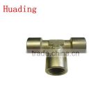 BSP,NPT,thread female ,4 way ,forged T-type brass connector,manifold connectors