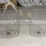 Mini Rectangular Wire Mesh Utility Basket With Side Handles thumbnail-3