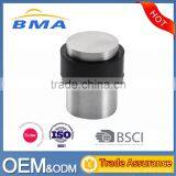 Solid Stainless Steel Door Stops Screw Mount Floor Door Stopper With TPR thumbnail-1