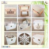 Antique Laser Engraved Pattern Wooden Cash Storage Box thumbnail-6