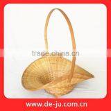 Handmade Knit Natural Bamboo Flower Girl Basket thumbnail-1